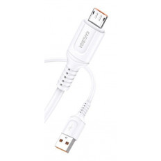 USB A - MICRO USB B ΚΑΛΩΔΙΟ 1m 2.4A ΛΕΥΚΟ KSC-805 KAKUSIGA