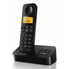 D 2651B-34 AΣΥΡΜΑΤΟ ΤΗΛΕΦΩΝΟ PHILIPS ΜΑΥΡΟ