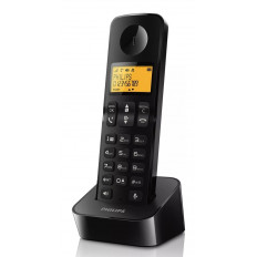 D 2601B-34 AΣΥΡΜΑΤΟ ΤΗΛΕΦΩΝΟ PHILIPS ΜΑΥΡΟ