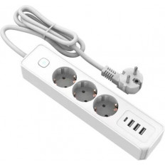 ΠΟΛΥΠΡΙΖΟ 3 ΘΕΣΕΩΝ + 4 USB ΜΕ ΠΡΟΣΤΑΣΙΑ ΥΠΕΡΤΑΣΗΣ ΛΕΥΚΟ