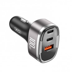 ΤΡΟΦΟΔΟΤΙΚΟ ΑΥΤΟΚΙΝΗΤΟΥ USB+ 2xPD 100W USB  XO CC61 ΜΑΥΡΟ