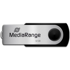 USB 2.0 MNHMH 32GB ΜΑΥΡΟ/ΑΣΗΜΙ MEDIARANGE