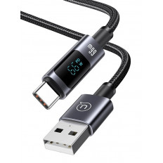 USB A - USB TYPE-C ΚΑΛΩΔΙΟ 1.2m 66W ΜΑΥΡΟ US-SJ673 USAMS