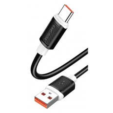 USB A - USB TYPE-C ΚΑΛΩΔΙΟ 1m 5A ΜΑΥΡΟ ΣΙΛΙΚΟΝΗΣ KAKUSIGA KSC-998