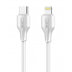 USB TYPE C ΑΡΣΕΝΙΚΟ - LIGHTNING ΑΡΣΕΝΙΚΟ ΚΑΛΩΔΙΟ 2m ΛΕΥΚΟ 30W LC122I LDNIO