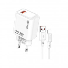 USB A - USB TYPE-C 66W ΚΑΛΩΔΙΟ 1.2m BRAIDED ΓΚΡΙ